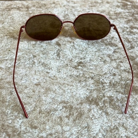 Fendi Retro Pink Metal Wire Frame Sunglasses Round Geometric Lightweight Shades main image 14